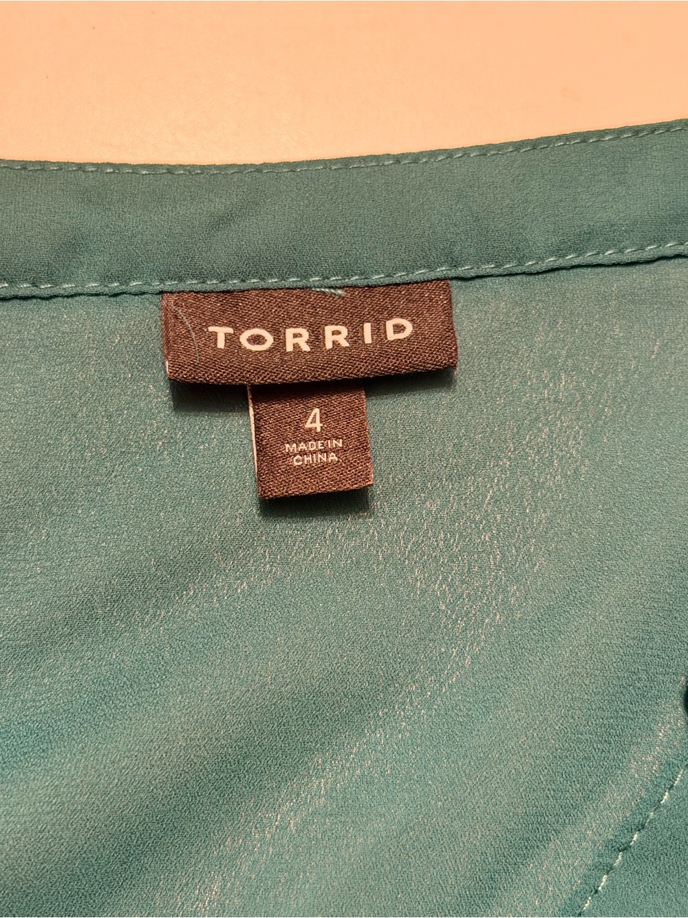Torrid Women’s 4X Dark Teal Sleeveless Tie Front Button Up Chiffon Tunic Blouse - Picture 6 of 9